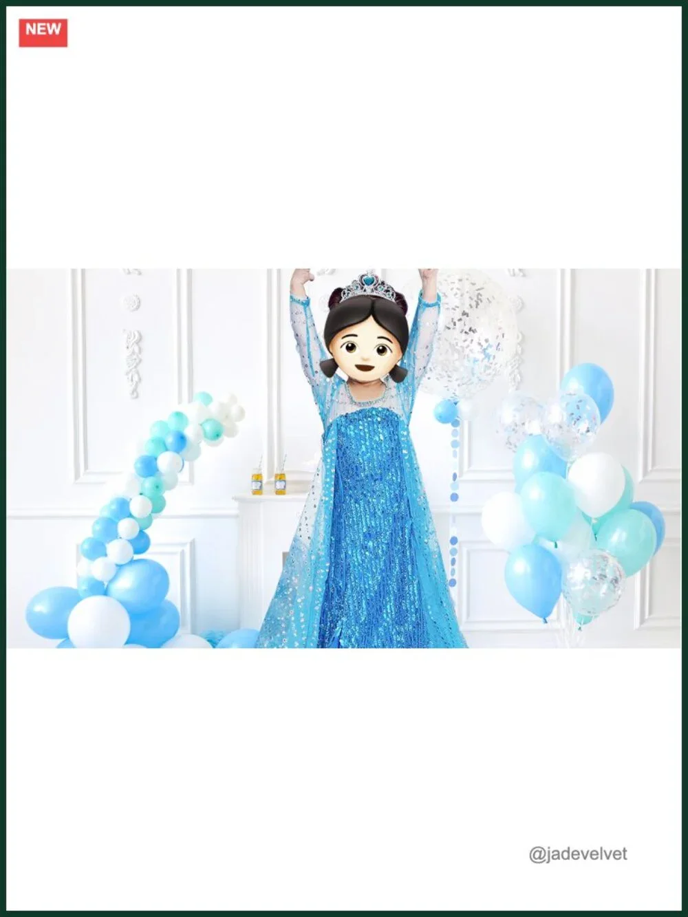 Girls Princess Elsa Sequin Dress Costume with Cape Wig Crown Gloves